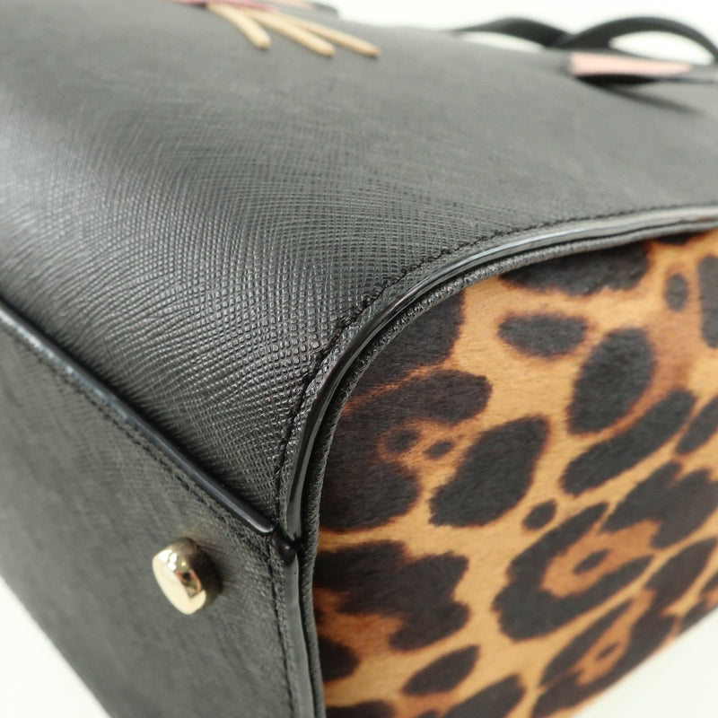 Buy the Kate Spade Leopard Print Shoulder Bag Multicolor | GoodwillFinds